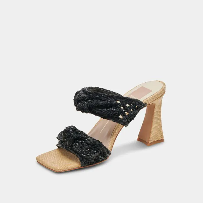 Heels Shop Dolce Vita Niyah Heels Onyx Raffia Onyx Raffia