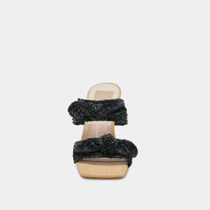 Heels Shop Dolce Vita Niyah Heels Onyx Raffia Onyx Raffia