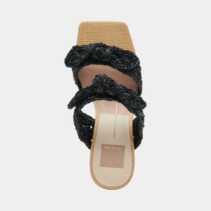 Heels Shop Dolce Vita Niyah Heels Onyx Raffia Onyx Raffia