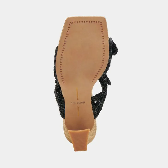 Heels Shop Dolce Vita Niyah Heels Onyx Raffia Onyx Raffia