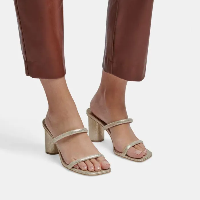 Heels Shop Dolce Vita Noles Heels Gold Metallic Stella Suede Women039s Chunky Round Heels Gold Metallic Stella Suede