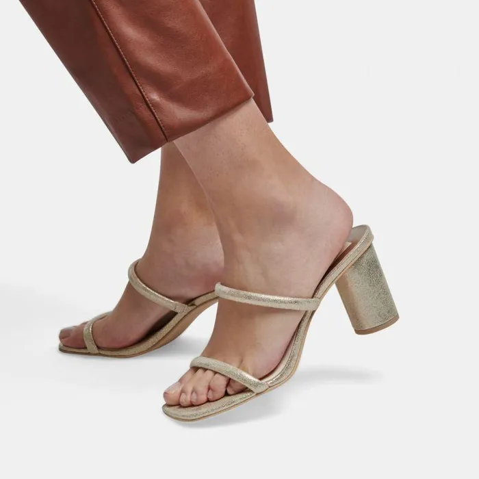 Heels Shop Dolce Vita Noles Heels Gold Metallic Stella Suede Women039s Chunky Round Heels Gold Metallic Stella Suede