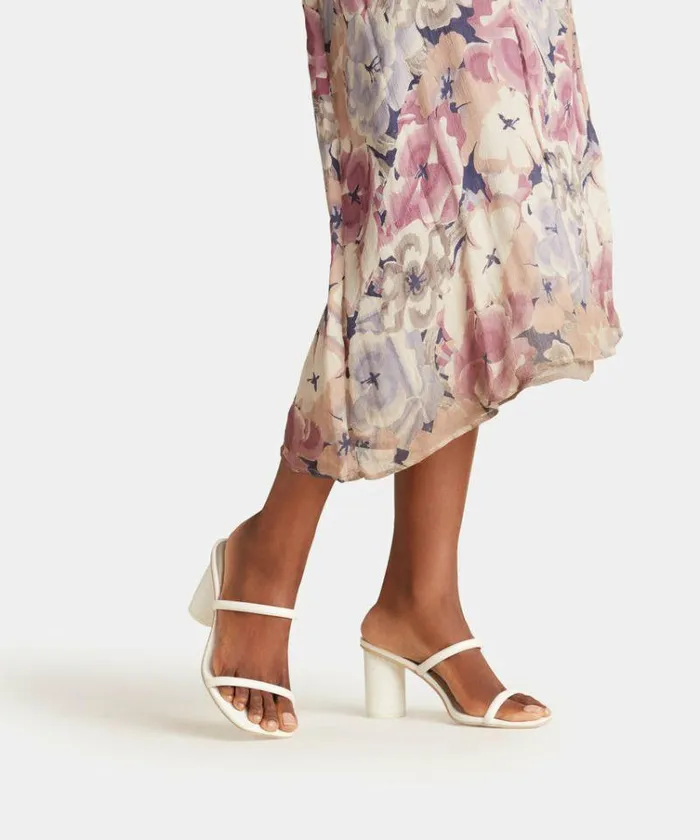 Heels Shop Dolce Vita Noles Heels White Leather Women039s Chunky Round Heels White Leather