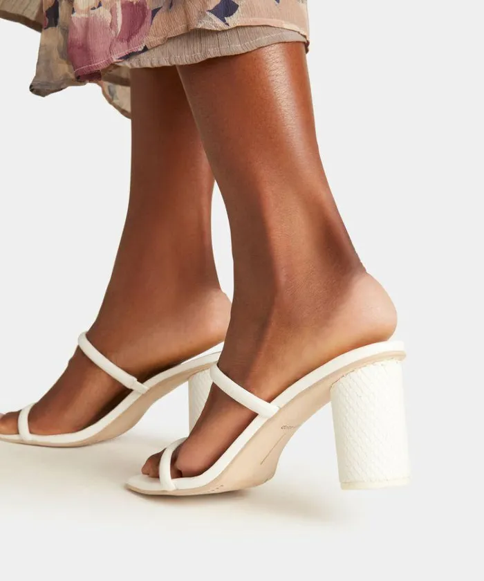 Heels Shop Dolce Vita Noles Heels White Leather Women039s Chunky Round Heels White Leather
