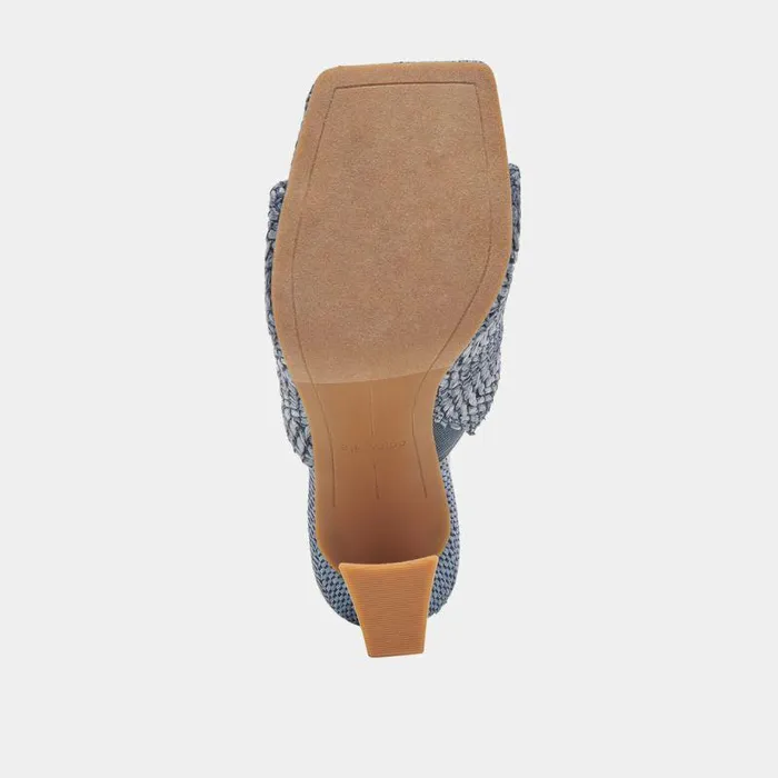 Heels Shop Dolce Vita Novis Heels Blue Woven Blue Woven