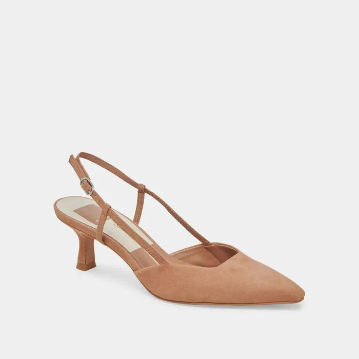Heels Shop Dolce Vita Odela Heels Toffee Suede Toffee Suede