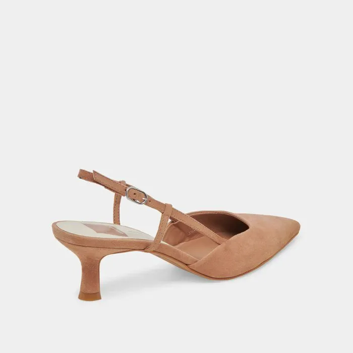 Heels Shop Dolce Vita Odela Heels Toffee Suede Toffee Suede