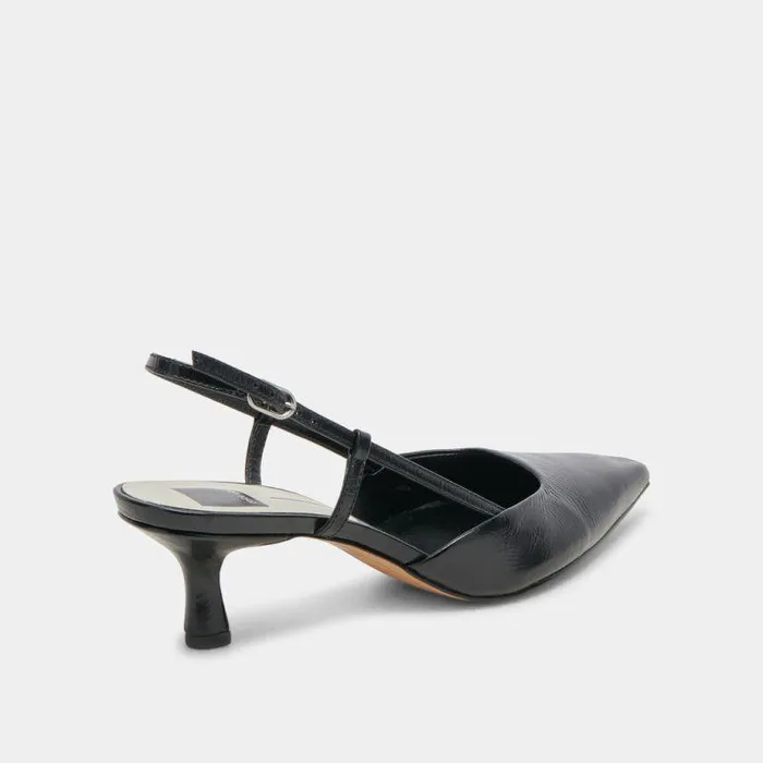 Heels Shop Dolce Vita Odela Wide Heels Midnight Crinkle Patent Midnight Crinkle Patent