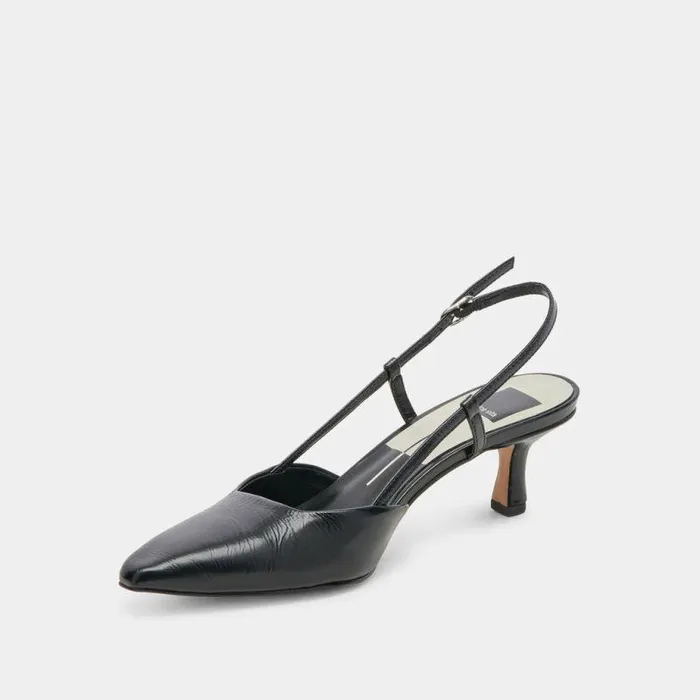 Heels Shop Dolce Vita Odela Wide Heels Midnight Crinkle Patent Midnight Crinkle Patent