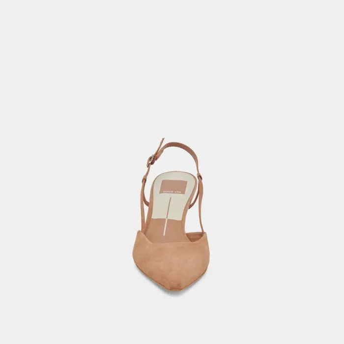 Heels Shop Dolce Vita Odela Wide Heels Toffee Suede Toffee Suede