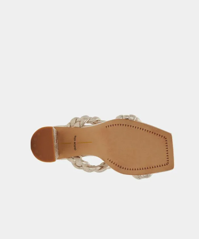 Heels Shop Dolce Vita Paily Heels Light Gold Metallic Stella Suede Light Gold Metallic Stella Suede
