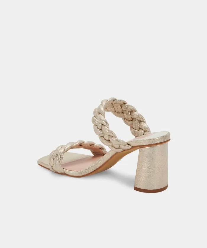 Heels Shop Dolce Vita Paily Heels Light Gold Metallic Stella Suede Light Gold Metallic Stella Suede