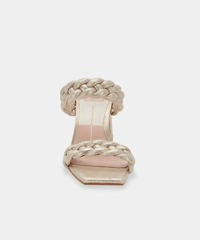Heels Shop Dolce Vita Paily Heels Light Gold Metallic Stella Suede Light Gold Metallic Stella Suede