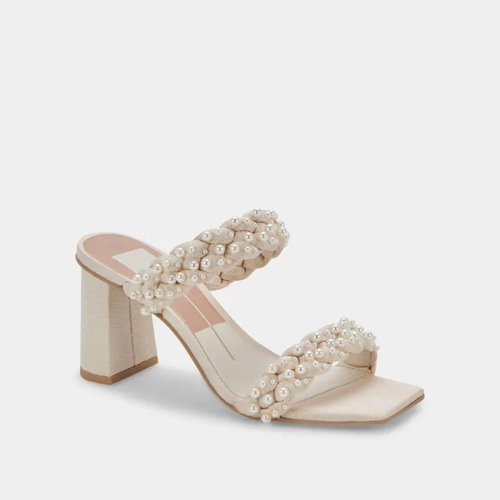 Heels Shop Dolce Vita Paily Pearl Heels Vanilla Pearls Vanilla Pearls