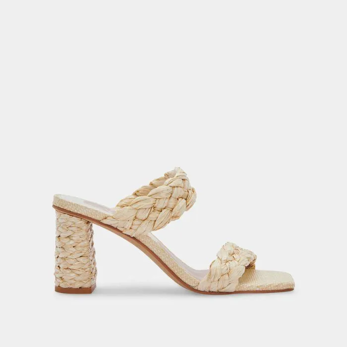 Heels Shop Dolce Vita Paily Raffia Heels Vanilla Raffia Vanilla Raffia