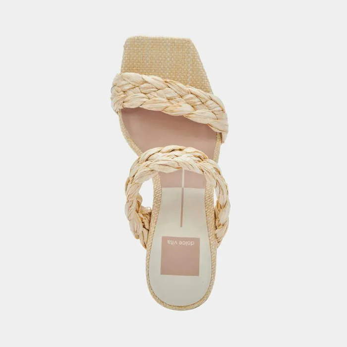 Heels Shop Dolce Vita Paily Raffia Heels Vanilla Raffia Vanilla Raffia
