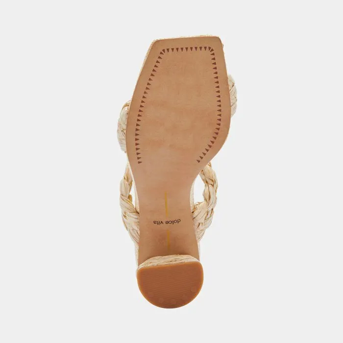 Heels Shop Dolce Vita Paily Raffia Heels Vanilla Raffia Vanilla Raffia