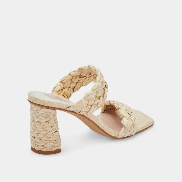 Heels Shop Dolce Vita Paily Raffia Heels Vanilla Raffia Vanilla Raffia