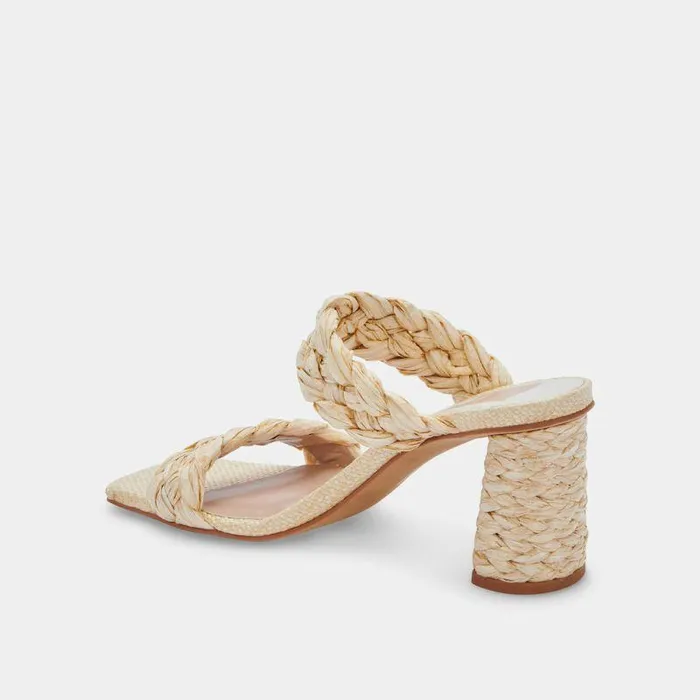 Heels Shop Dolce Vita Paily Raffia Heels Vanilla Raffia Vanilla Raffia
