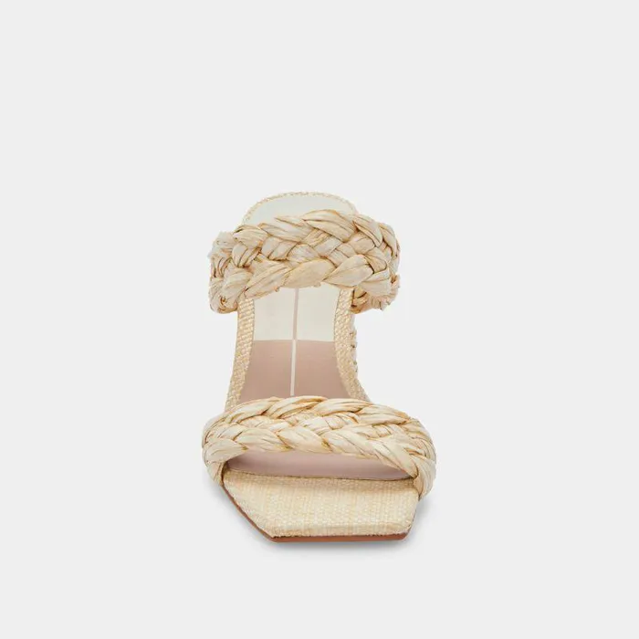 Heels Shop Dolce Vita Paily Raffia Heels Vanilla Raffia Vanilla Raffia