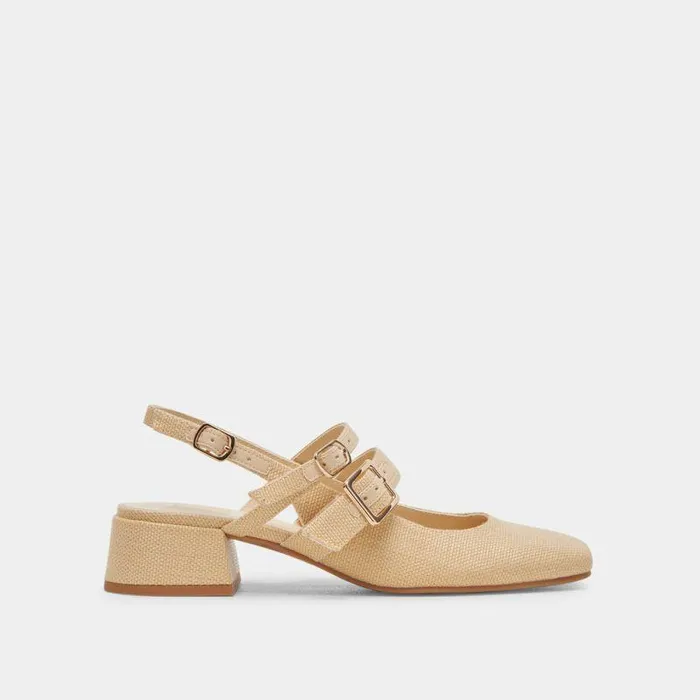 Heels Shop Dolce Vita Patzy Heels Natural Raffia Natural Raffia