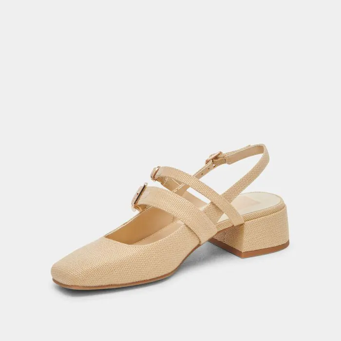 Heels Shop Dolce Vita Patzy Heels Natural Raffia Natural Raffia