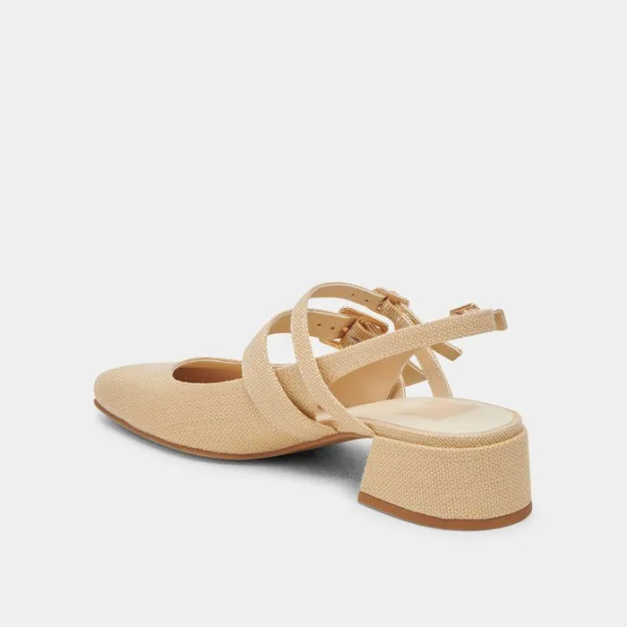 Heels Shop Dolce Vita Patzy Heels Natural Raffia Natural Raffia