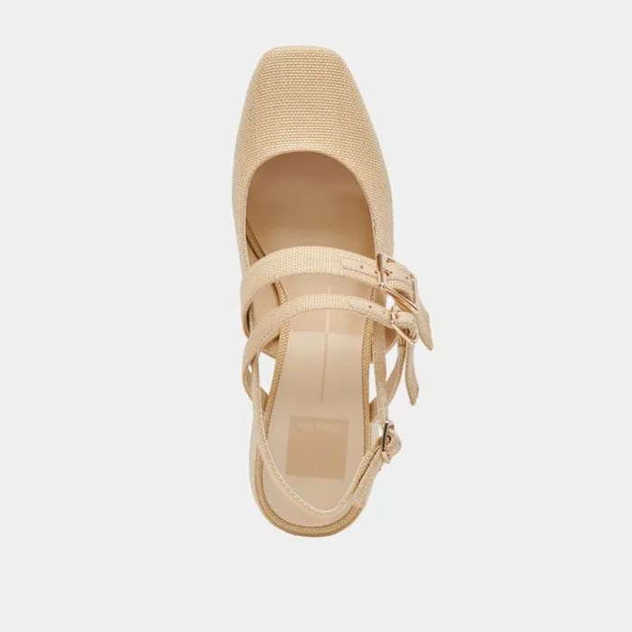 Heels Shop Dolce Vita Patzy Heels Natural Raffia Natural Raffia