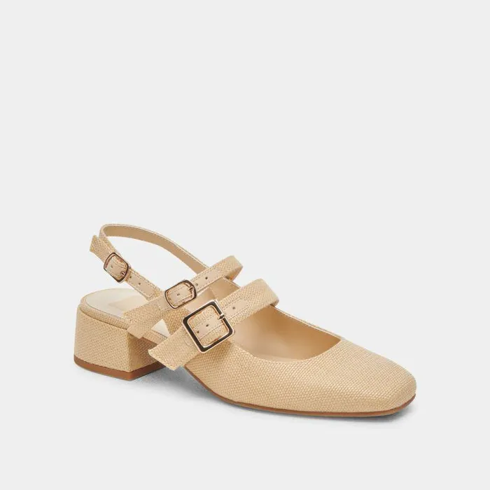 Heels Shop Dolce Vita Patzy Heels Natural Raffia Natural Raffia