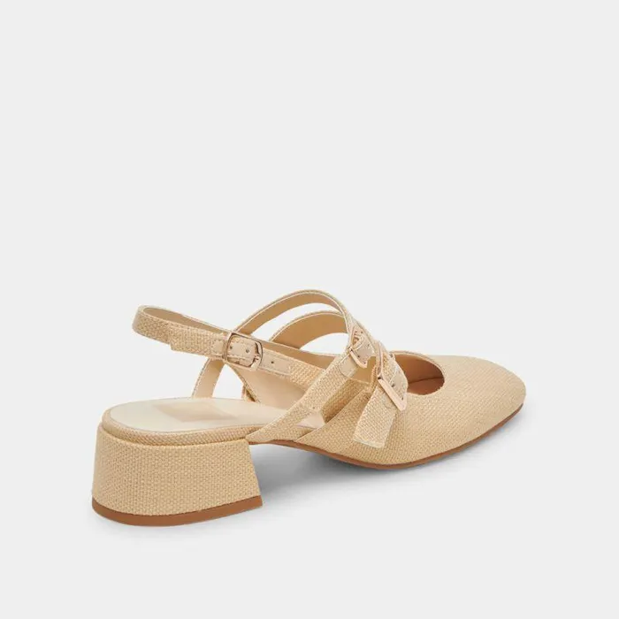 Heels Shop Dolce Vita Patzy Heels Natural Raffia Natural Raffia