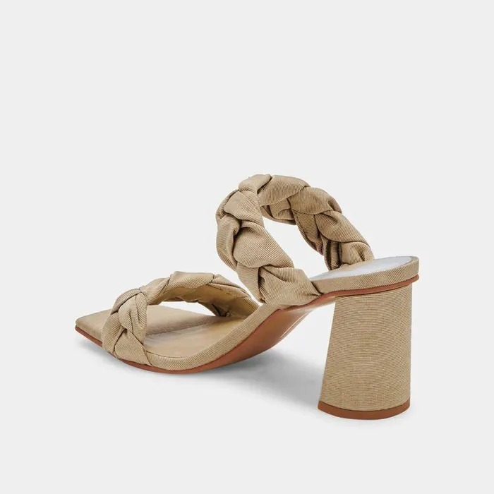 Heels Shop Dolce Vita Pheby Heels Khaki Silk Khaki Silk