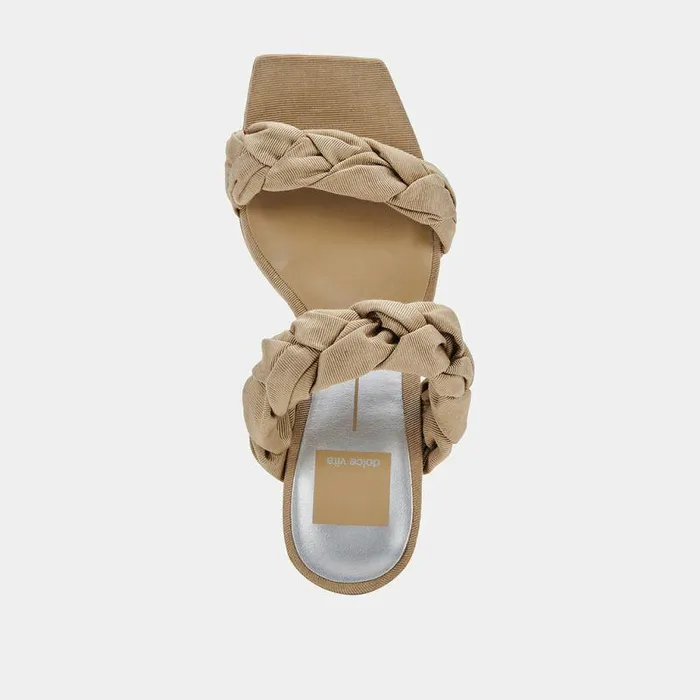 Heels Shop Dolce Vita Pheby Heels Khaki Silk Khaki Silk