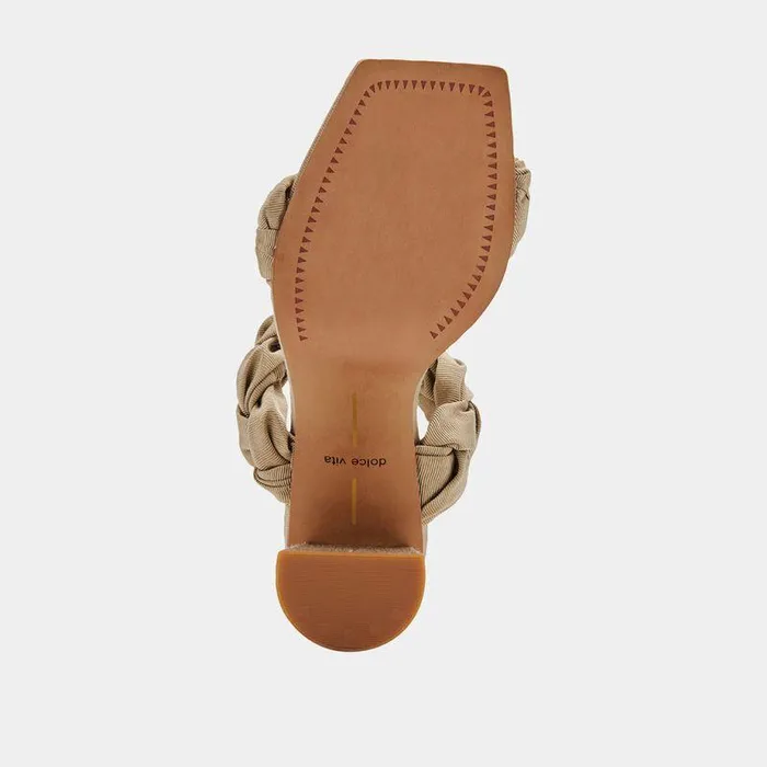 Heels Shop Dolce Vita Pheby Heels Khaki Silk Khaki Silk