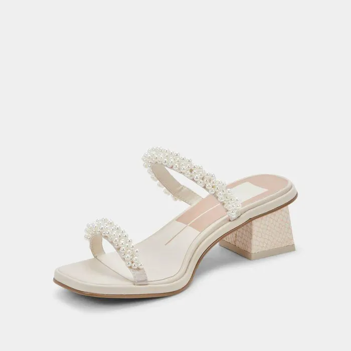 Heels Shop Dolce Vita River Pearl Heels Vanilla Pearls Vanilla Pearls