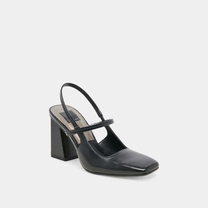 Heels Shop Dolce Vita Soyer Heels Midnight Crinkle Patent Midnight Crinkle Patent