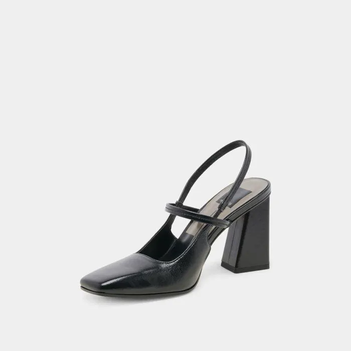 Heels Shop Dolce Vita Soyer Heels Midnight Crinkle Patent Midnight Crinkle Patent
