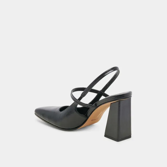Heels Shop Dolce Vita Soyer Heels Midnight Crinkle Patent Midnight Crinkle Patent