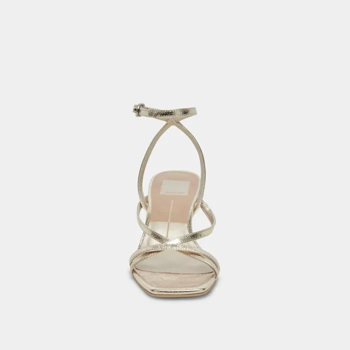 Heels Shop Dolce Vita Zamal Heels Light Gold Crinkle Patent Light Gold Crinkle Patent