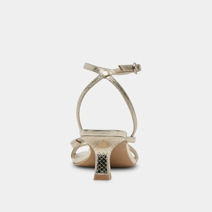 Heels Shop Dolce Vita Zamal Heels Light Gold Crinkle Patent Light Gold Crinkle Patent