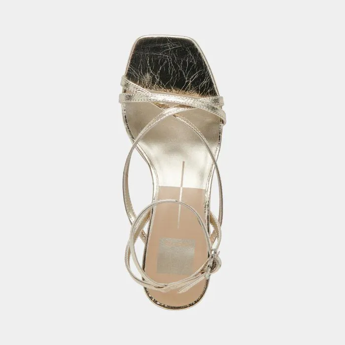 Heels Shop Dolce Vita Zamal Heels Light Gold Crinkle Patent Light Gold Crinkle Patent