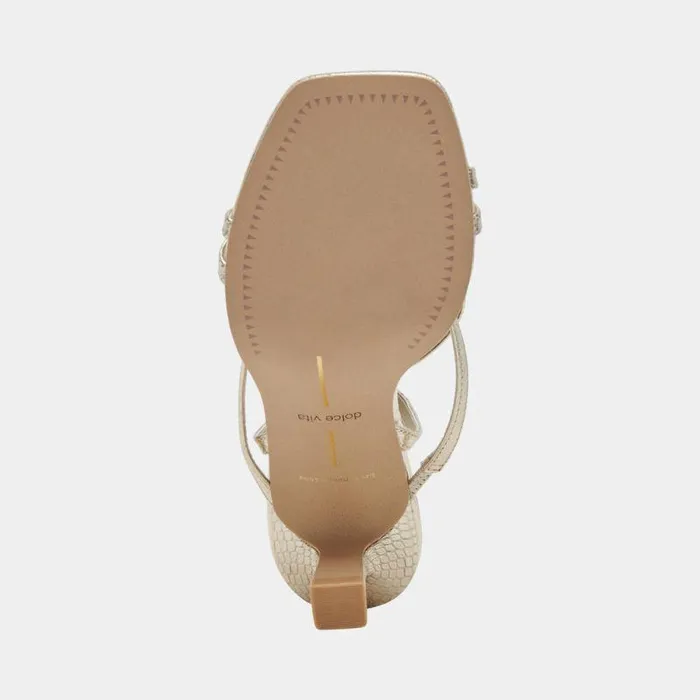 Heels Shop Dolce Vita Zamal Heels Light Gold Crinkle Patent Light Gold Crinkle Patent