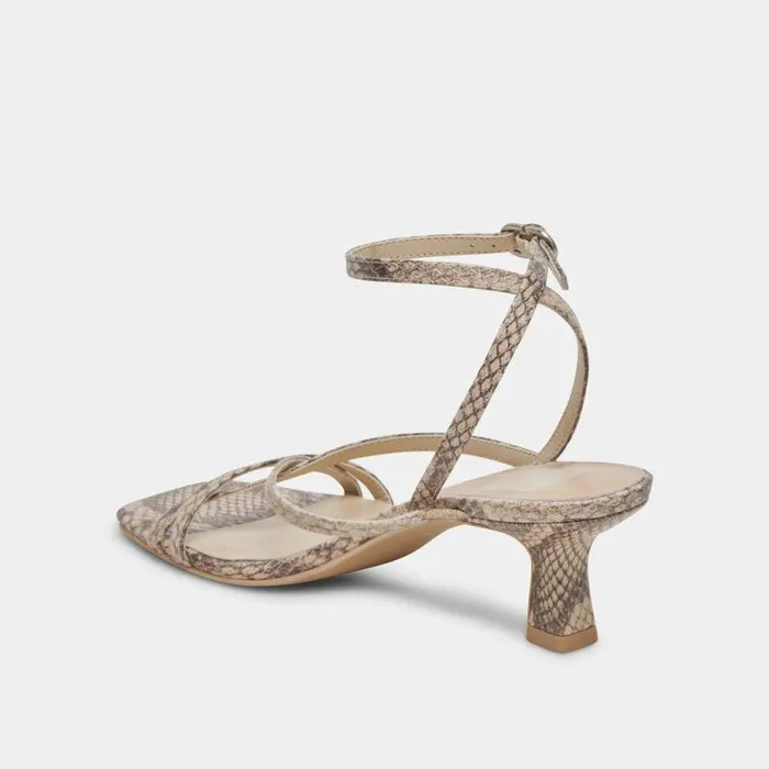 Heels Shop Dolce Vita Zamal Heels Sand Snake Embossed Sand Snake Embossed