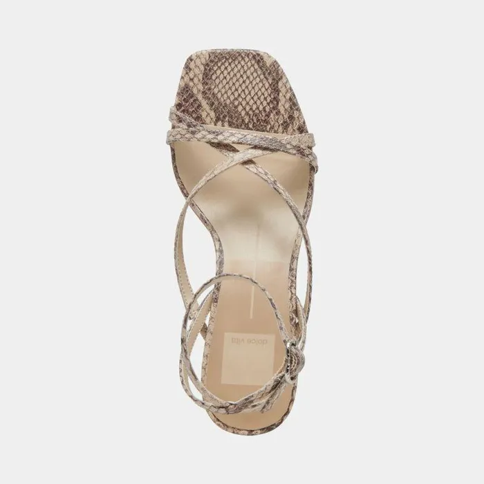 Heels Shop Dolce Vita Zamal Heels Sand Snake Embossed Sand Snake Embossed