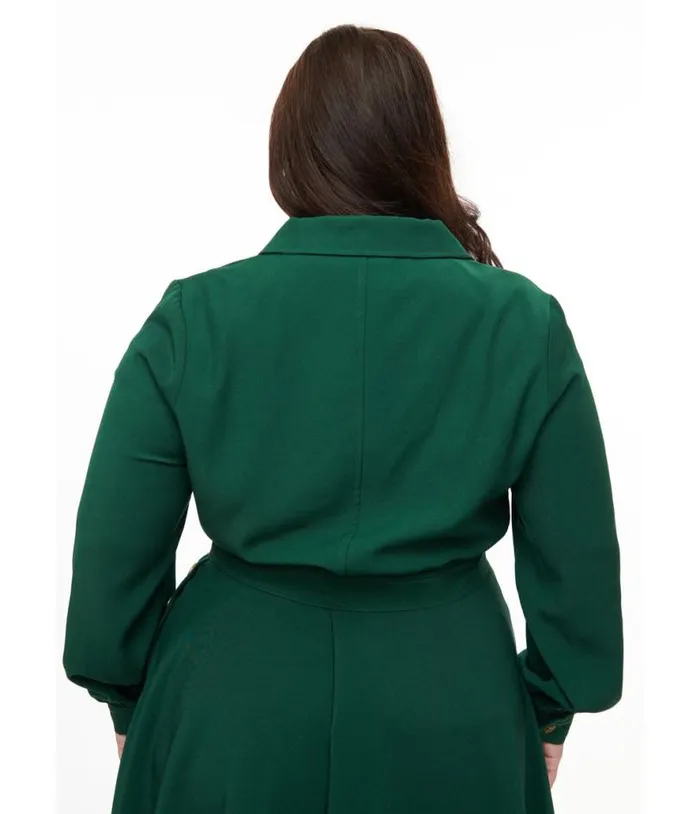 Hell Bunny Plus Size 1970s Forest Green Ravenswood Jacket ClothingPlus Unique Vintage Jackets
