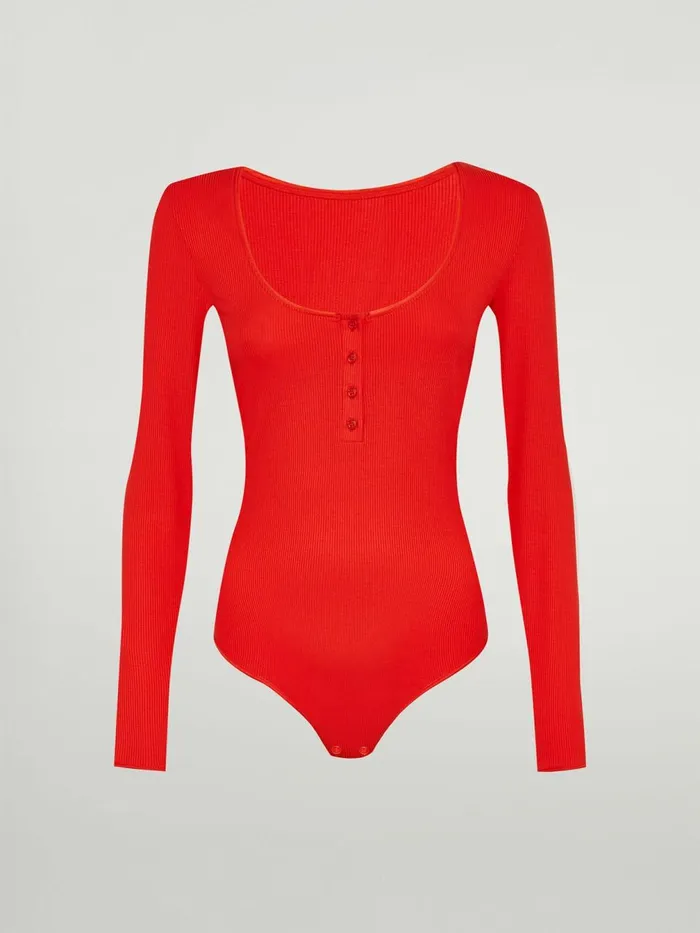 Henley String Body Cherry Women Wolford Tops
