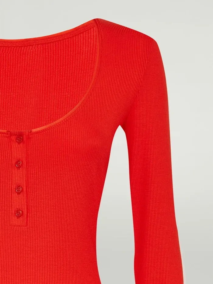 Henley String Body Cherry Women Wolford Tops