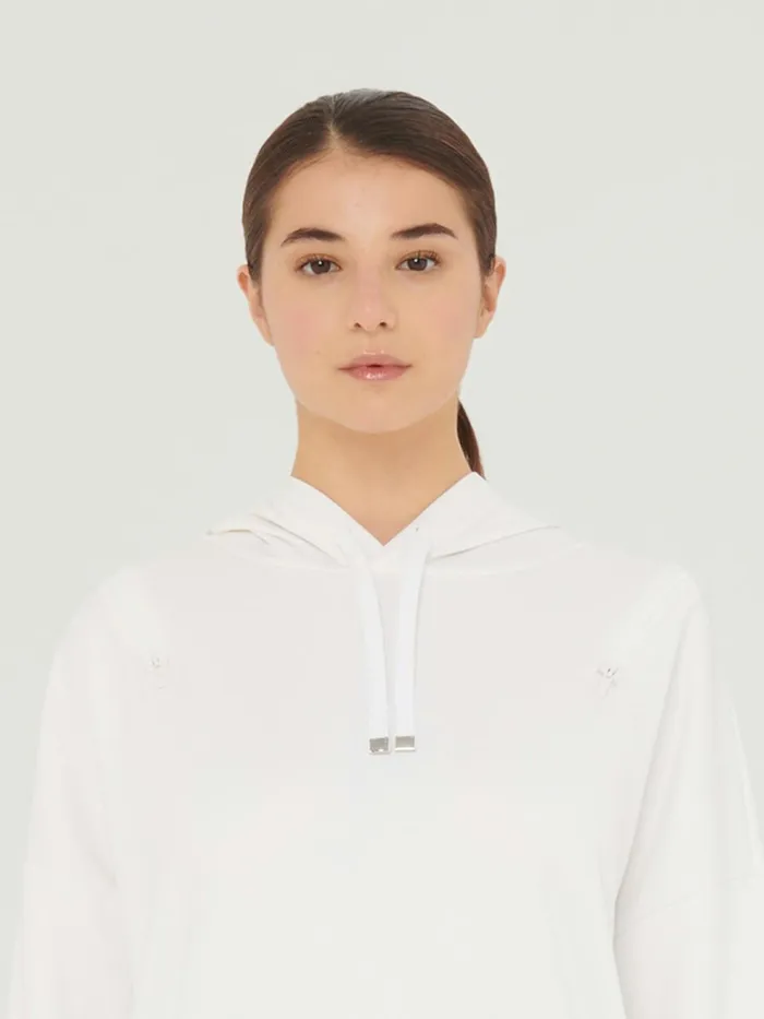 Hooded Sweater White Women Wolford Tops