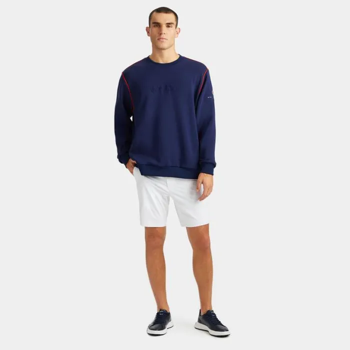 Hoodies and Tees Men GFORE DOUBLE KNIT OVERSIZED OPS SWEATSHIRT Patriot Navy
