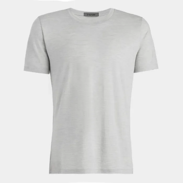 Hoodies and Tees Men GFORE LIGHTWEIGHT TECHNICAL PERFORMANCE FINE WOOL TEE Light Heather Grey Hoodies and Tees Men GFORE LIGHTWEIGHT TECHNICAL PERFORMANCE FINE WOOL TEE Light Heather Grey