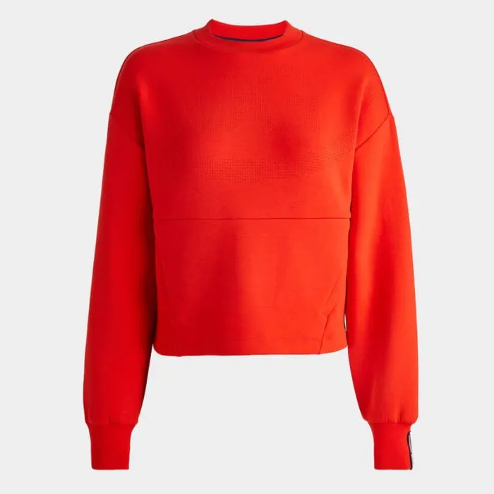 Hoodies and Tees Women GFORE DOUBLE KNIT PERFORATED CIRCLE G039S OPS SWEATSHIRT Poppy Hoodies and Tees Women GFORE DOUBLE KNIT PERFORATED CIRCLE G039S OPS SWEATSHIRT Poppy